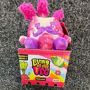 Russ Living on the Veg RadLads Charlie Radish Plush w/ Tags in Box
